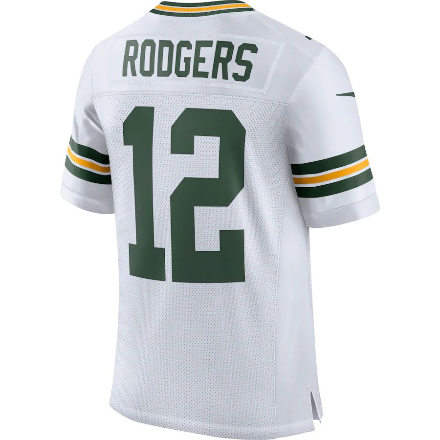 Custom #12 White GB Football Shirt Top