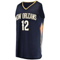Custom #12 Navy 2021 NOP Basketball Shirt Top