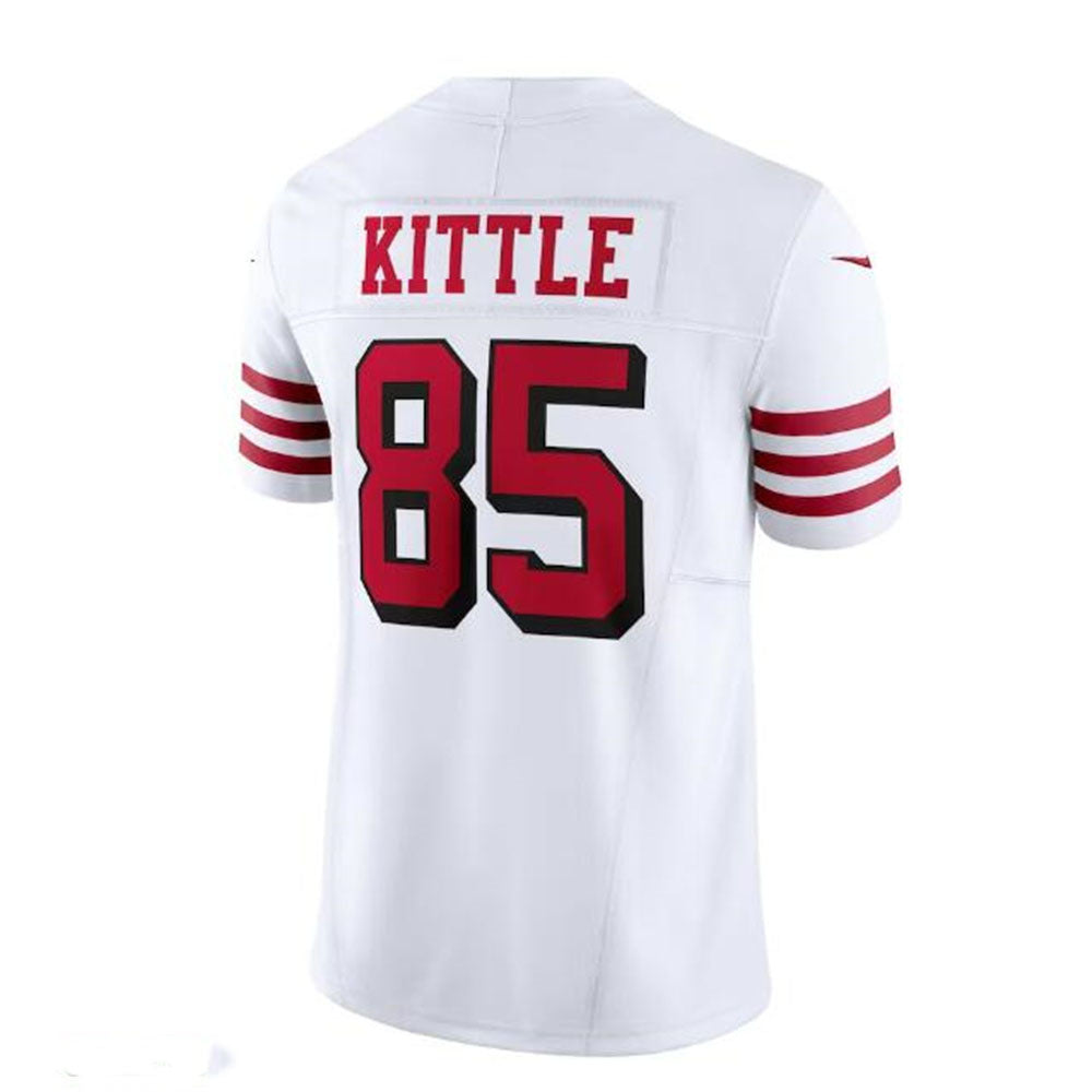 Custom #85 White SF Football Shirt Top