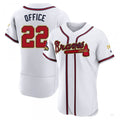 Custom #22 White 2022 ATL Baseball Shirt Top