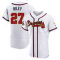 Custom #27 White 2022 ATL Baseball Shirt Top