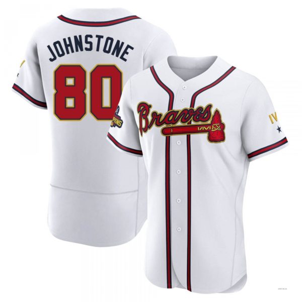 Custom #80 White 2022 ATL Baseball Shirt Top