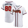 Custom #80 White 2022 ATL Baseball Shirt Top