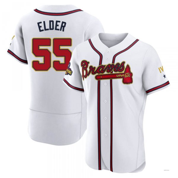 Custom #55 White 2022 ATL Baseball Shirt Top