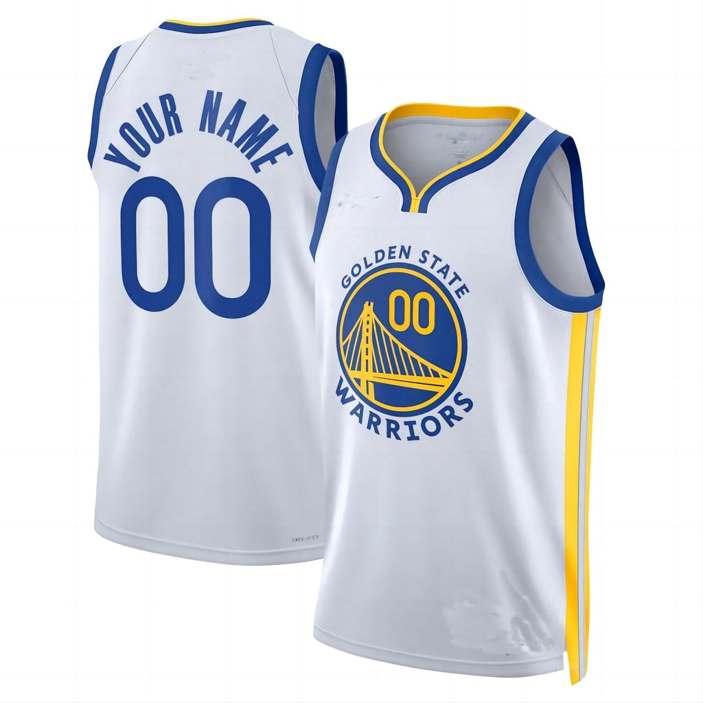 Custom #23 White 2022 GSW Basketball Shirt Top