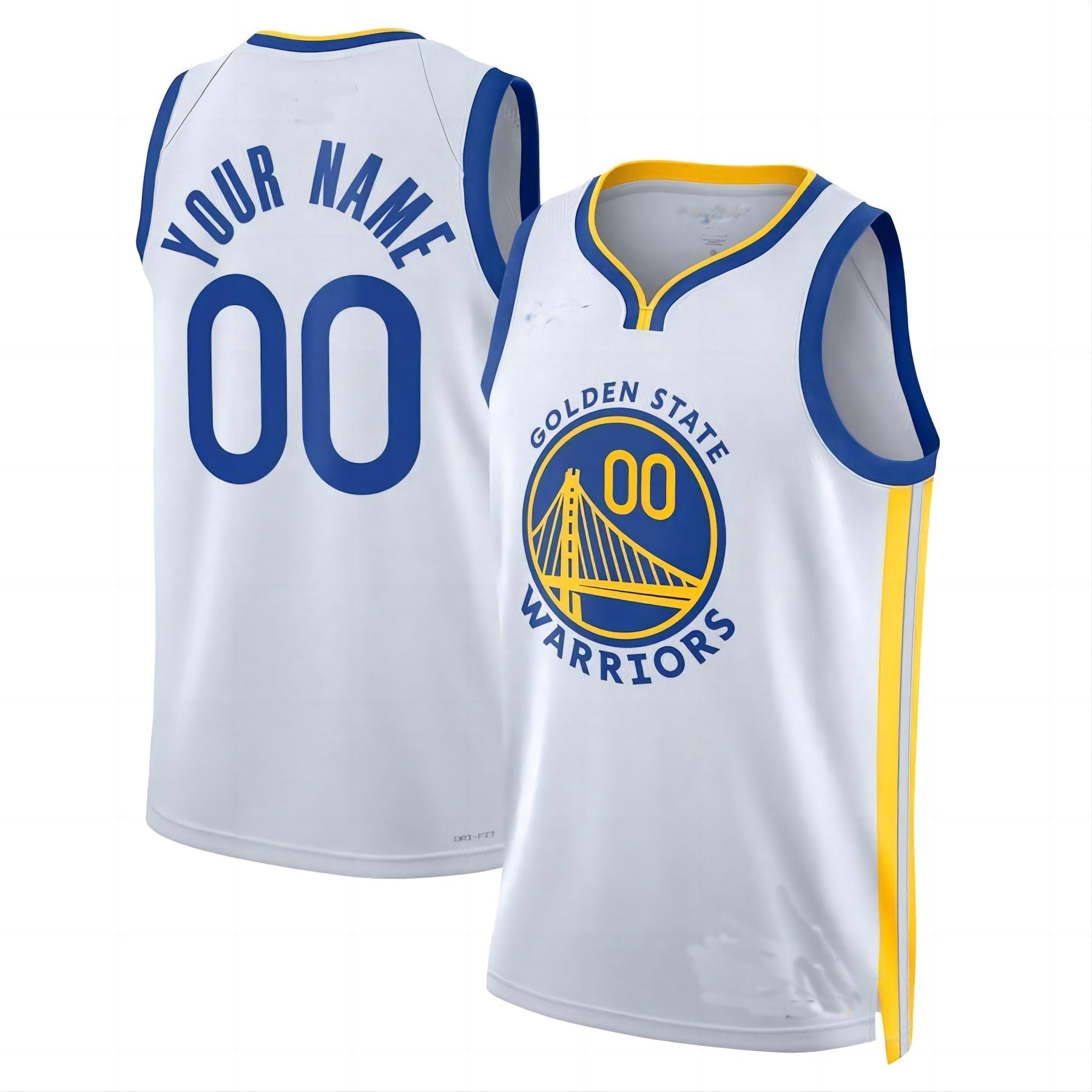 Custom #23 White 2022 GSW Basketball Shirt Top