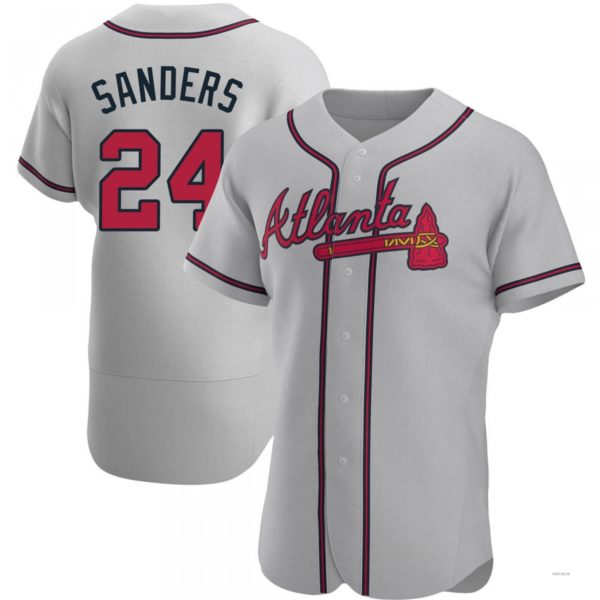Custom #24 Gray ATL Baseball Shirt Top