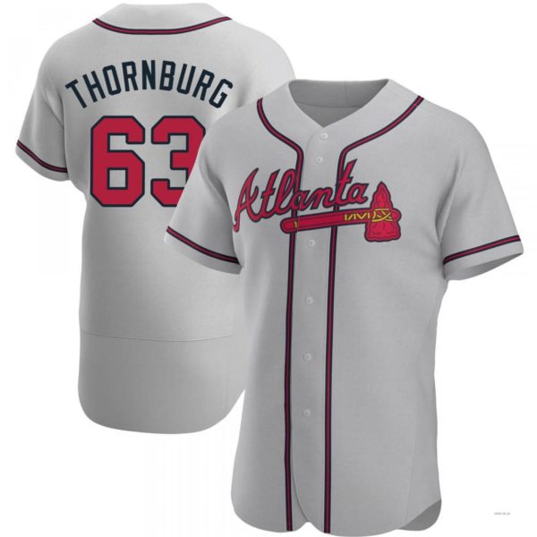 Custom #63 Gray ATL Baseball Shirt Top