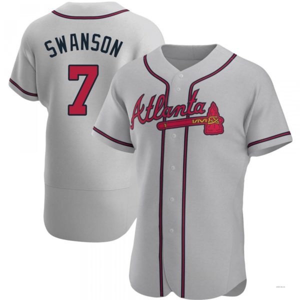Custom #7 Gray ATL Baseball Shirt Top