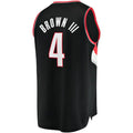 Custom #4 Black 2021 POR Basketball Shirt Top