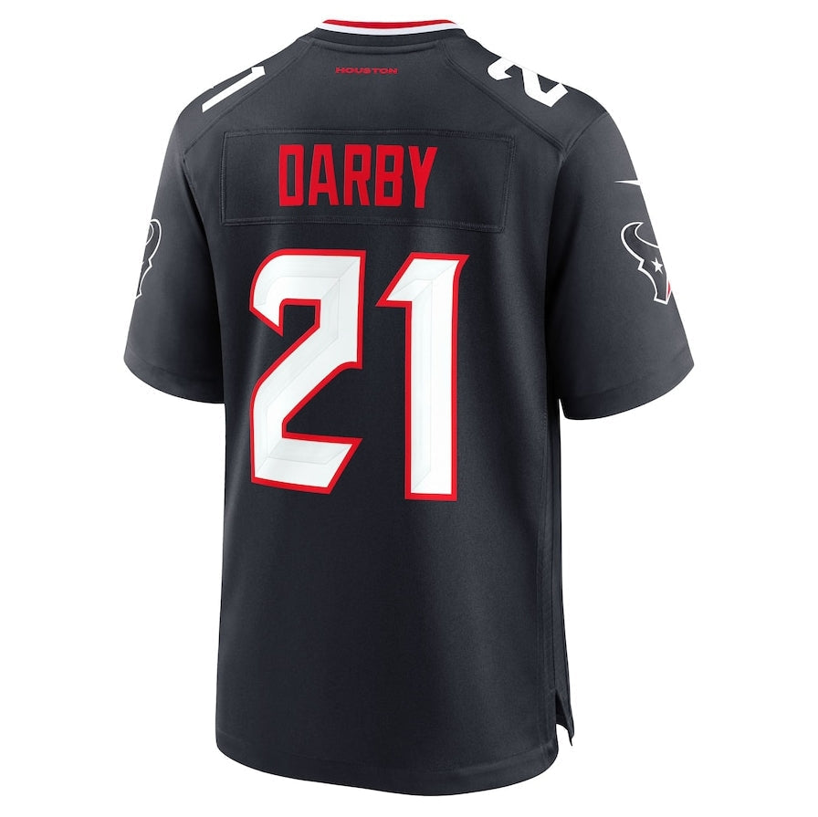 Custom #21 Navy HOU Football Shirt Top