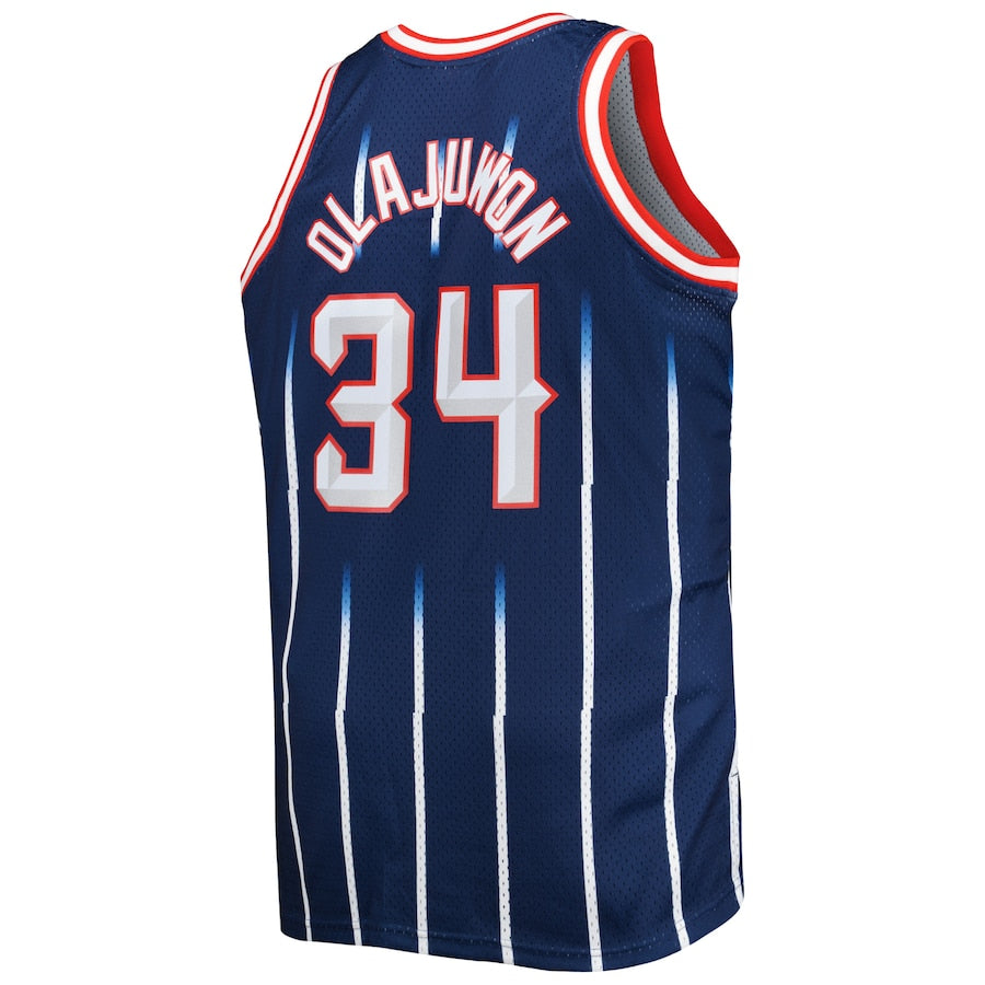 Custom #34 Navy 1996 HOU Basketball Shirt Top