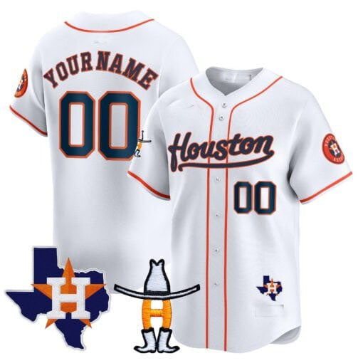Custom HOU Baseball Shirt Top