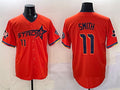 Custom #11 Orange 2025 City Connect HOU Baseball Shirt Top