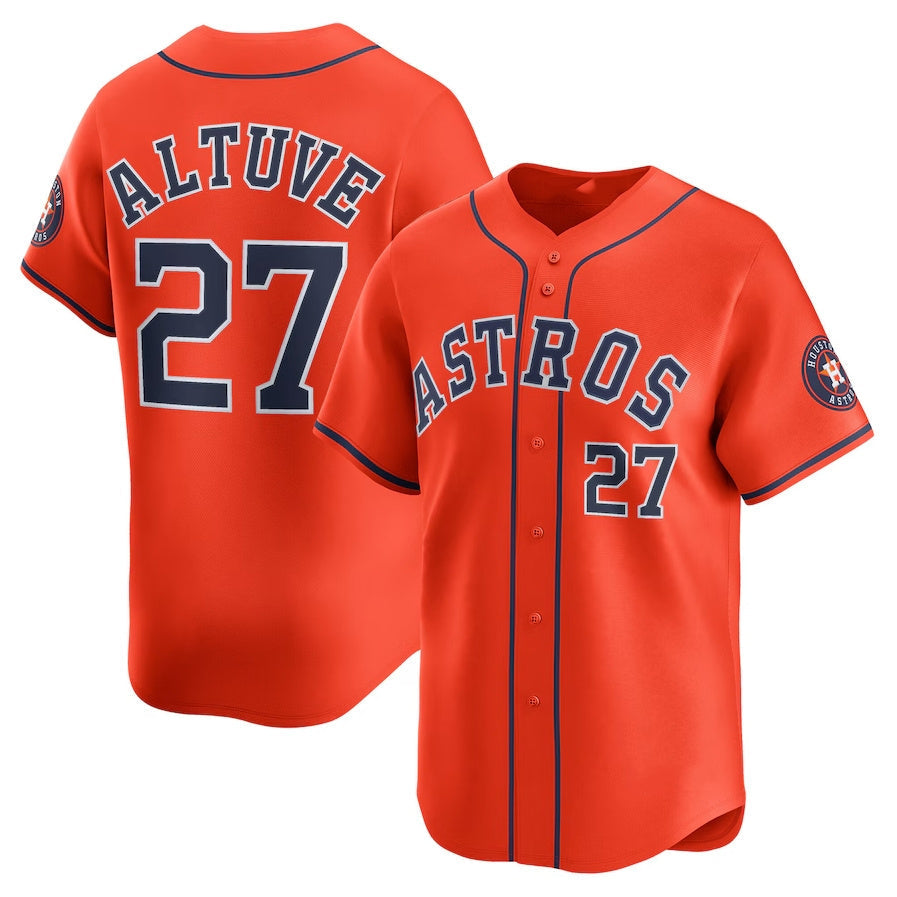 Custom #27 Orange HOU Baseball Shirt Top