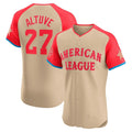 Custom #27 Cream 2024 HOU Baseball Shirt Top