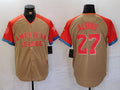 Custom #27 Cream 2024 All Star HOU Baseball Shirt Top
