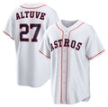 Custom #27 White HOU Baseball Shirt Top