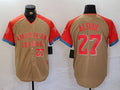 Custom #27 Cream 2024 All Star HOU Baseball Shirt Top