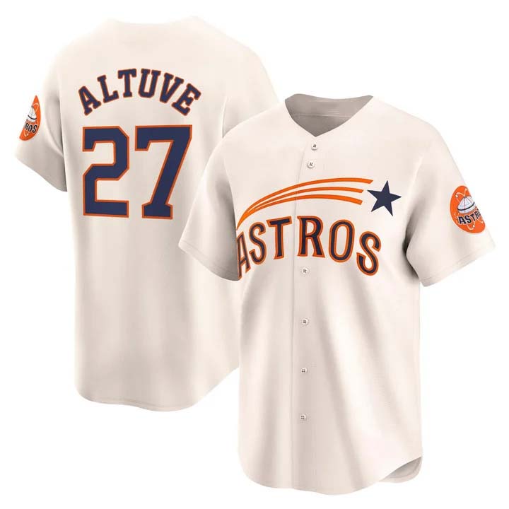 Custom #27 Throwback HOU Baseball Shirt Top