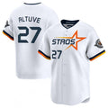 Custom #27 White 2025 City Connect HOU Baseball Shirt Top