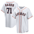 Custom #71 White HOU Baseball Shirt Top