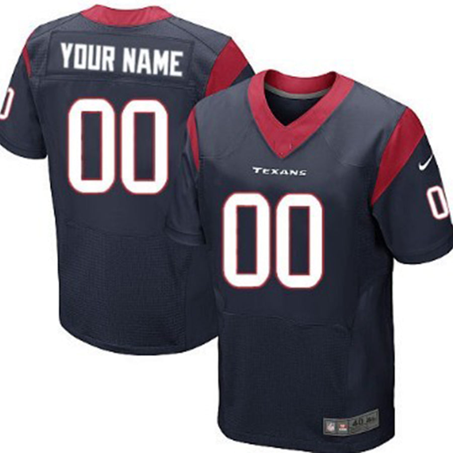 Custom Blue HOU Football Shirt Top