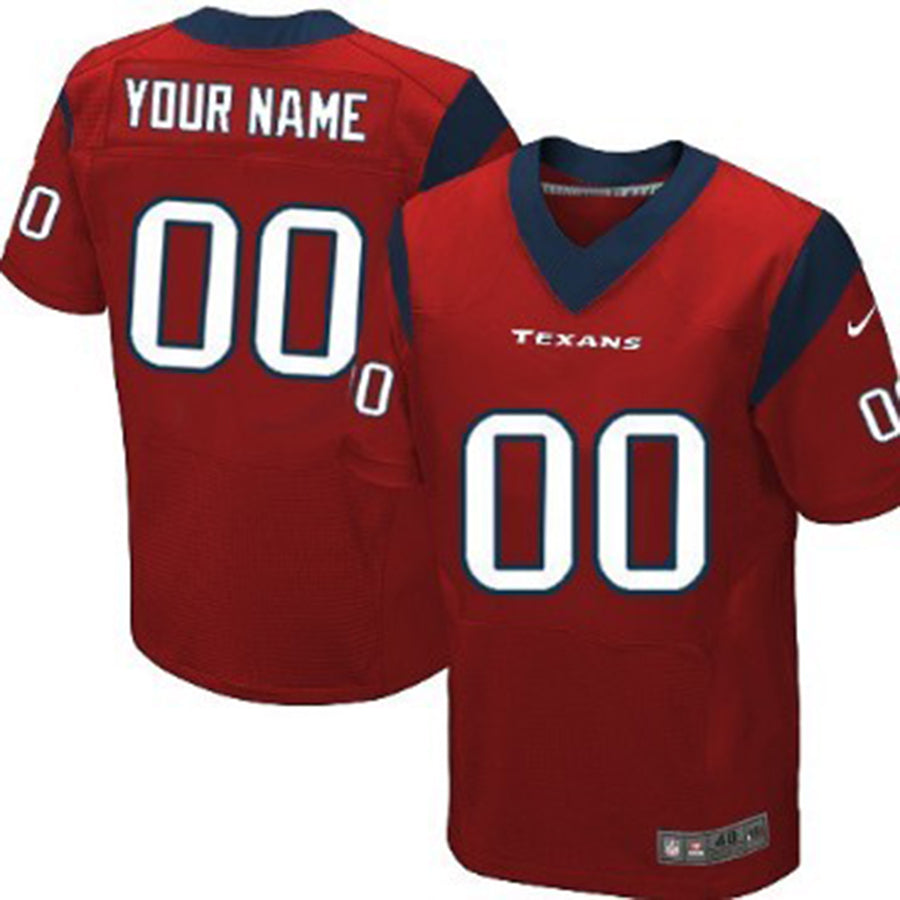 Custom Red HOU Football Shirt Top