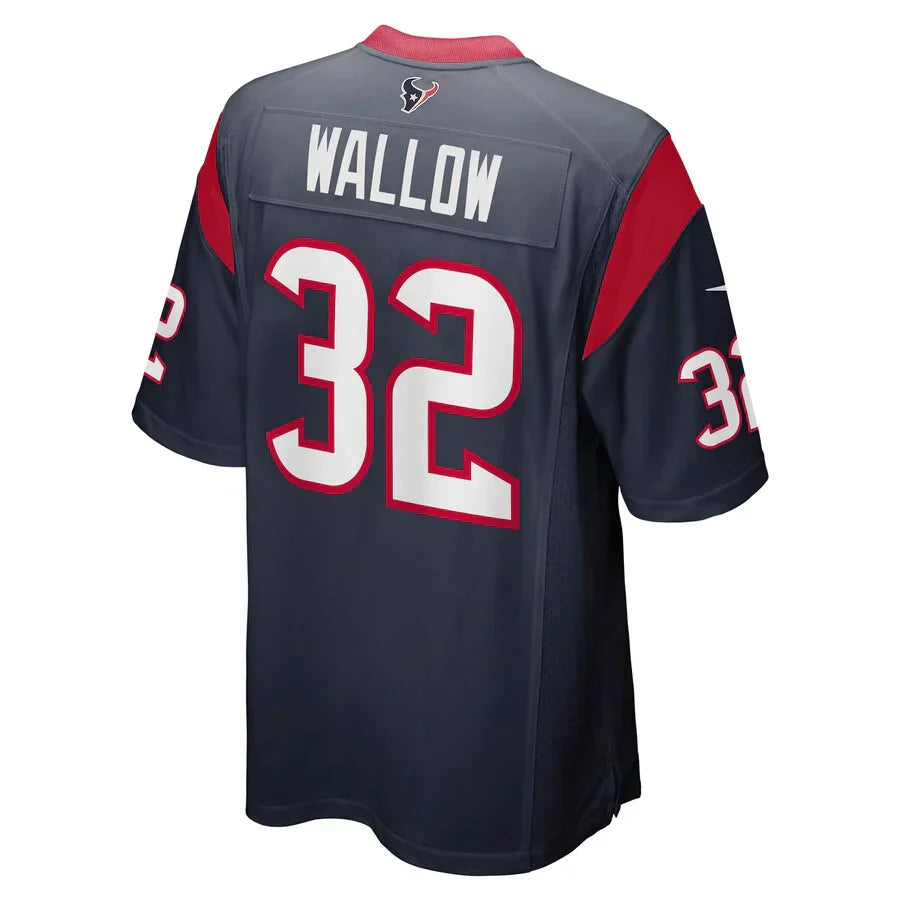 Custom #32 Navy HOU Football Shirt Top