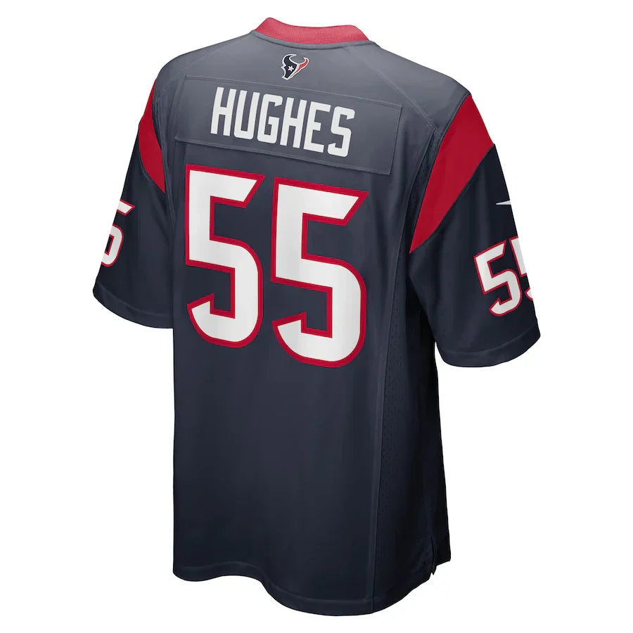 Custom #55 Navy HOU Football Shirt Top