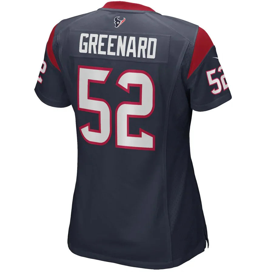 Custom #52 Navy HOU Football Shirt Top