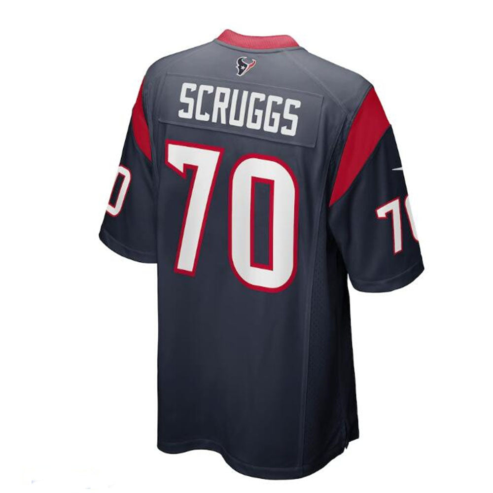 Custom #70 Navy HOU Football Shirt Top