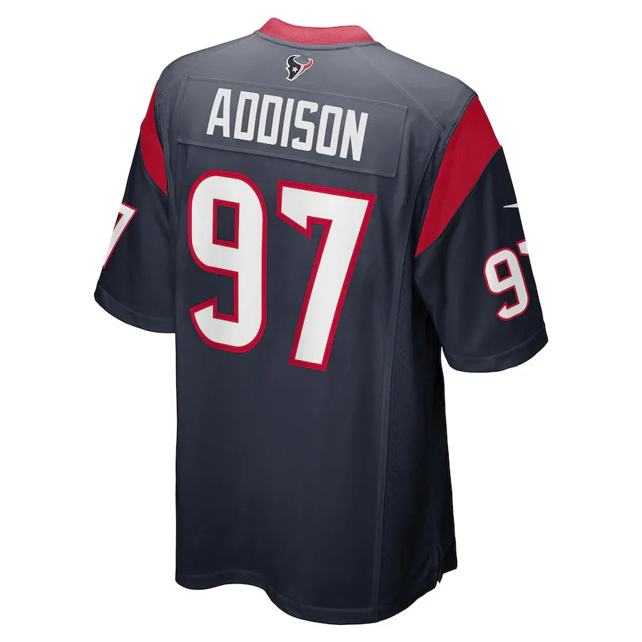 Custom #97 Navy HOU Football Shirt Top