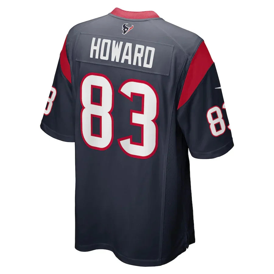 Custom #83 Navy HOU Football Shirt Top
