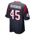 Custom #45 Navy HOU Football Shirt Top