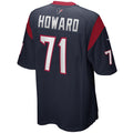 Custom #71 Navy HOU Football Shirt Top