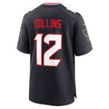Custom #12 Navy HOU Football Shirt Top