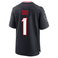 Custom #1 Navy HOU Football Shirt Top