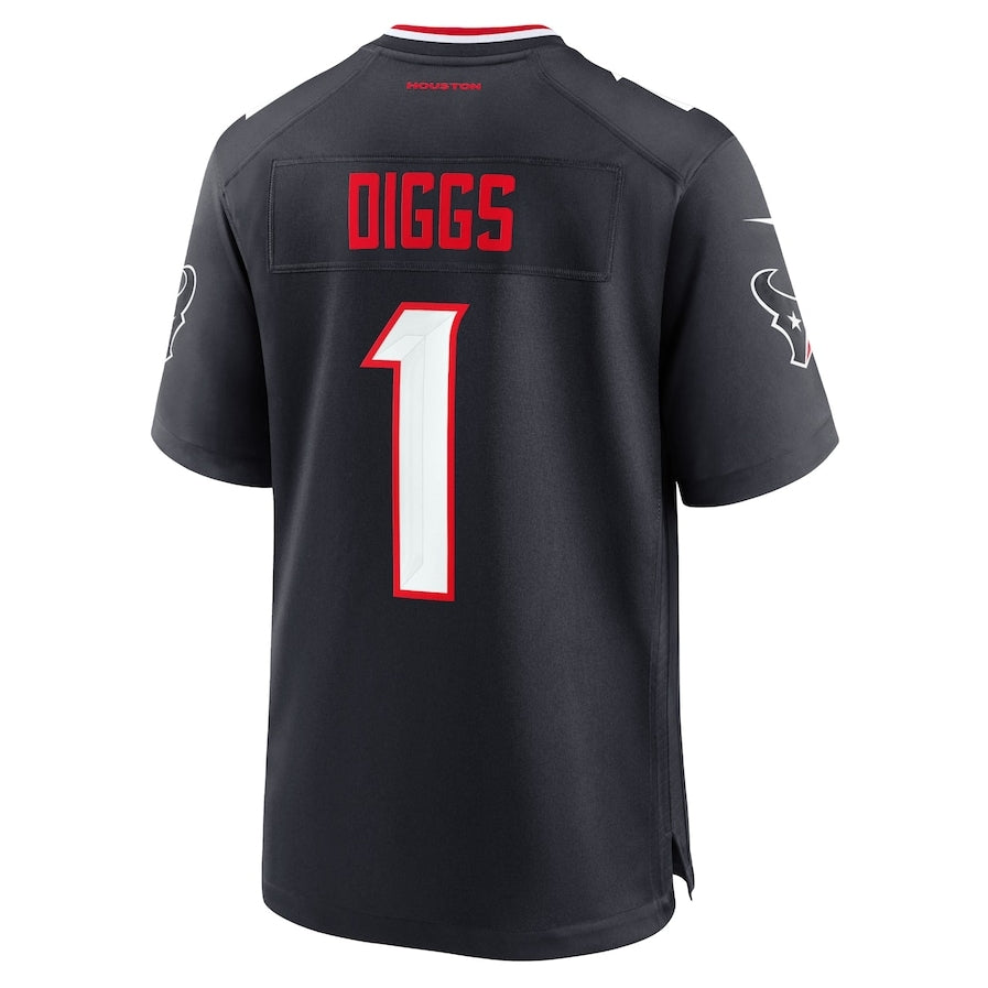Custom #1 Navy HOU Football Shirt Top
