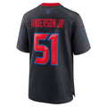 Custom #51 Navy HOU Football Shirt Top