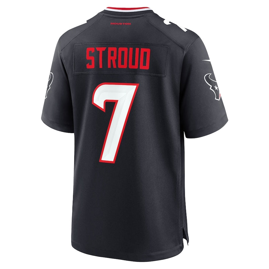 Custom #7 Navy HOU Football Shirt Top