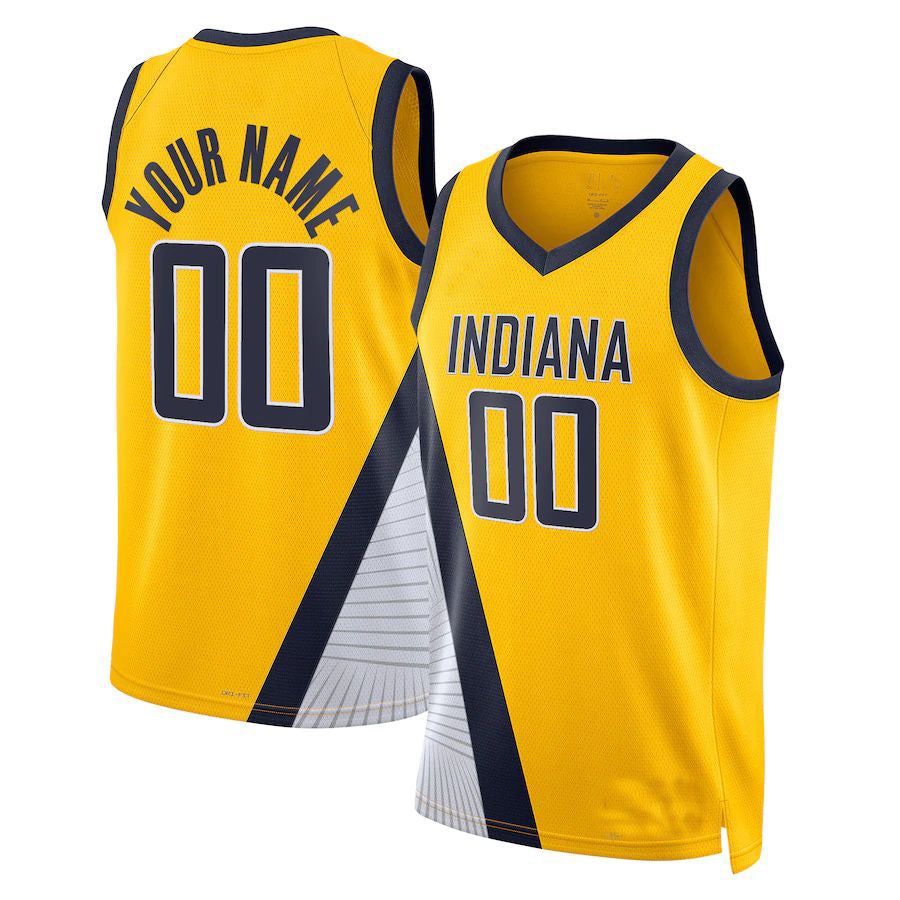 Custom #23 Yellow 2022 IND Basketball Shirt Top