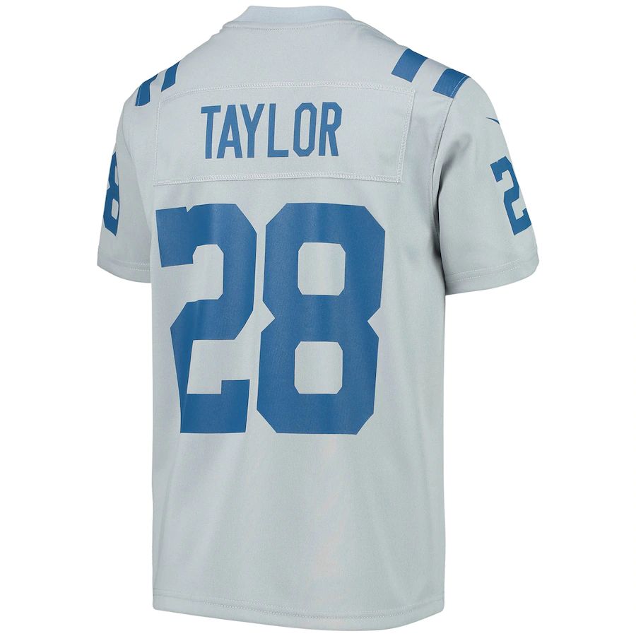 Custom #28 Gray IND Football Shirt Top