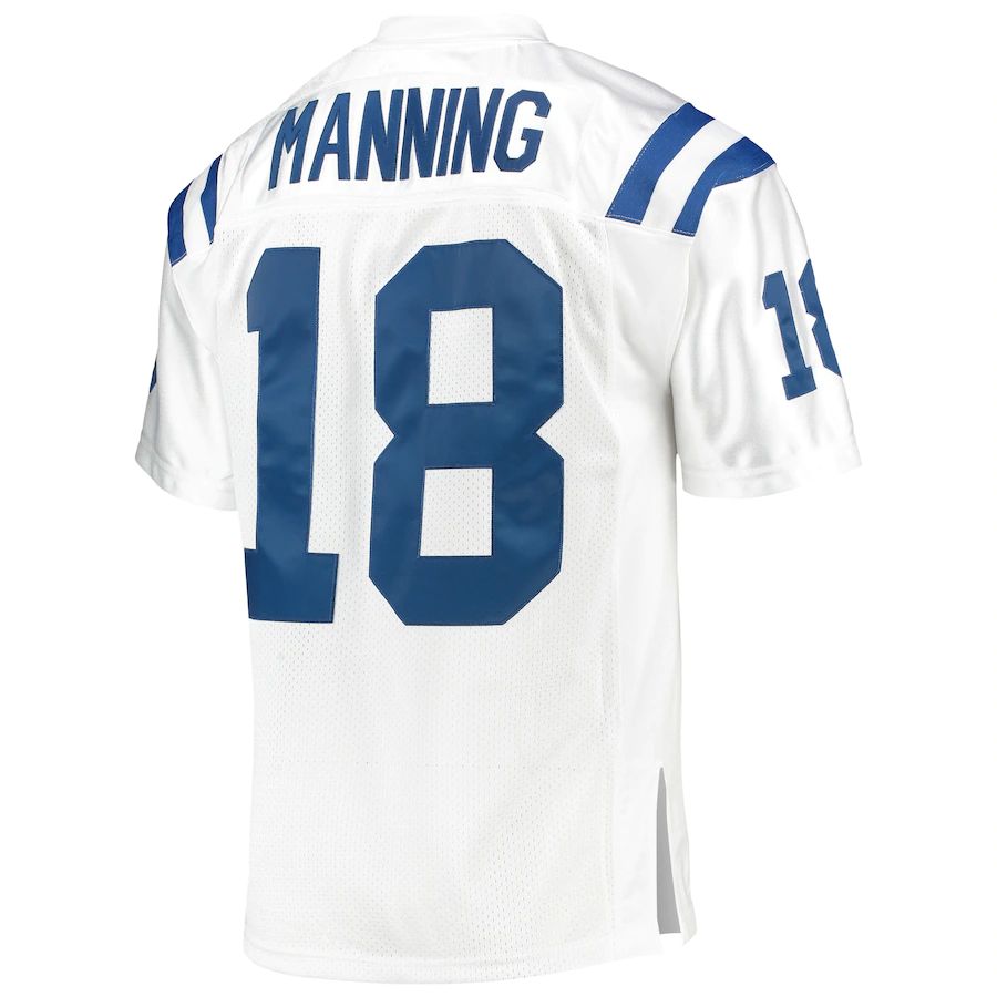 Custom #18 White 2006 Super Bowl IND Football Shirt Top