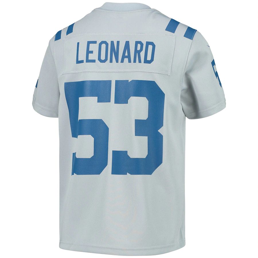 Custom #53 Gray IND Football Shirt Top