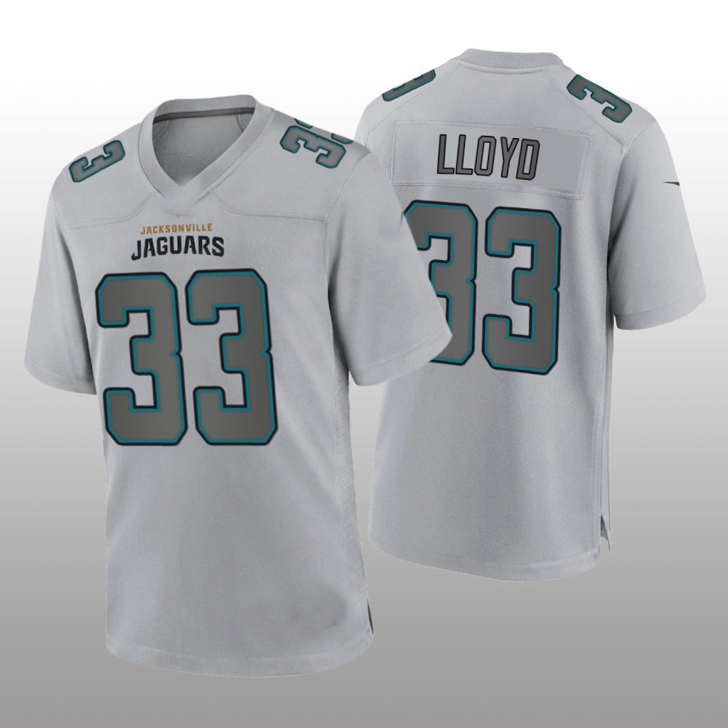 Custom #33 Gray JAX Football Shirt Top