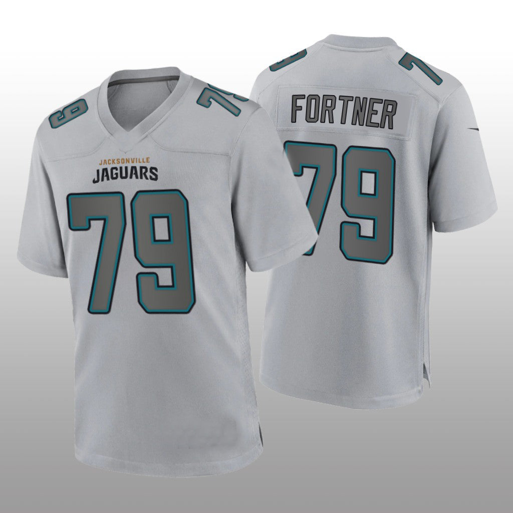 Custom #79 Gray JAX Football Shirt Top