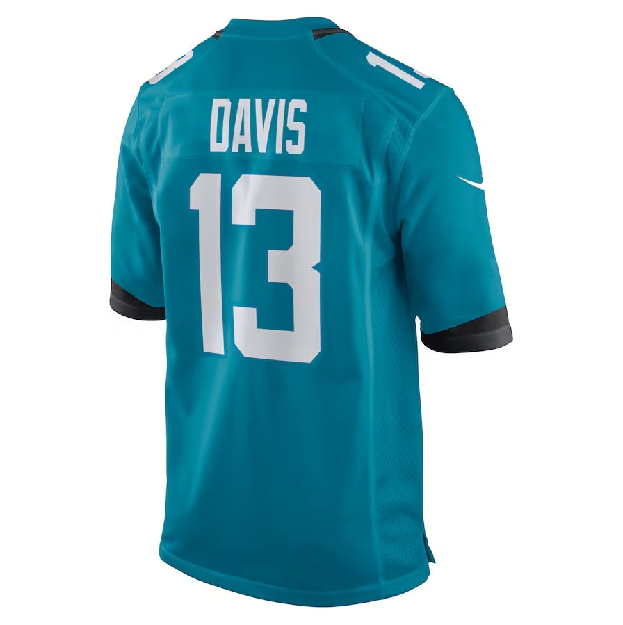 Custom #13 Teal JAX Football Shirt Top