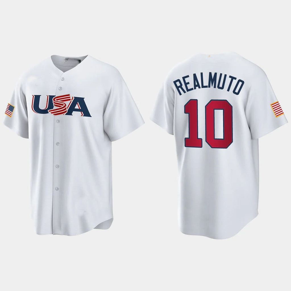 Custom #10 White 2023 PHI Baseball Shirt Top