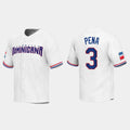 Custom #3 White 2023 Baseball Shirt Top